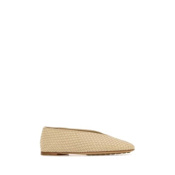 Bottega Veneta Women Cream Leather Rosa Ballerinas - Picture 2 of 2